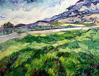 The Green Wheatfield behind the Asylum, 1889